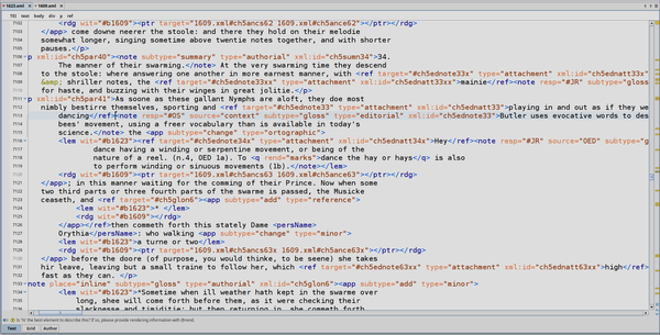 A detail of a bee sting, from Robert Hooke's Micrographia