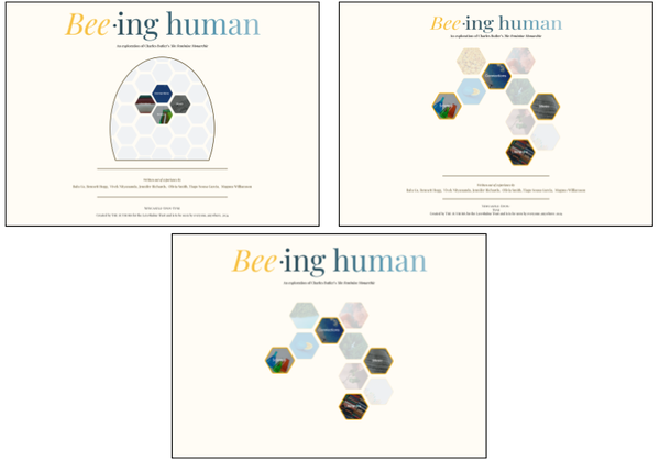 Three late designs for the landing page