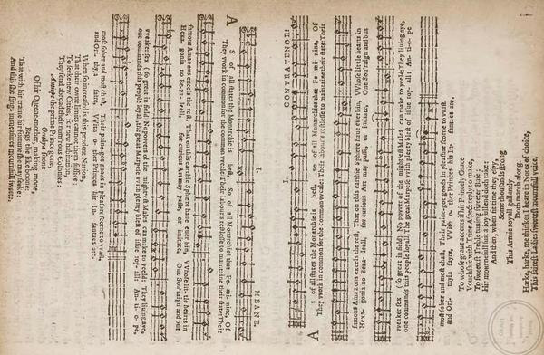 A music page from Butlers Feminine Monarchie