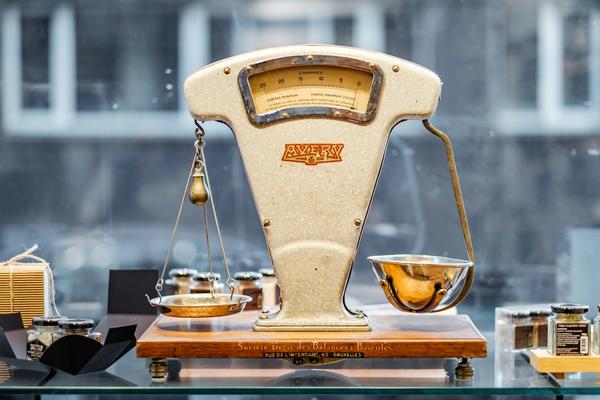 A photo of balancing scales