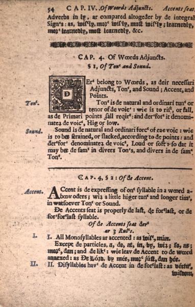 A page from Butler's book demonstrating his proposed ortography
